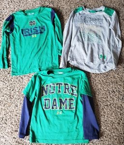 Under Armour Notre Dame shirts boys